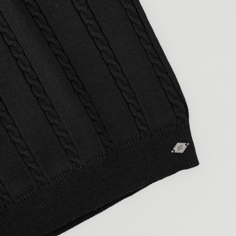 chaleco negro estructura labrada marca emporium cl sico 156354 NEGRO 4