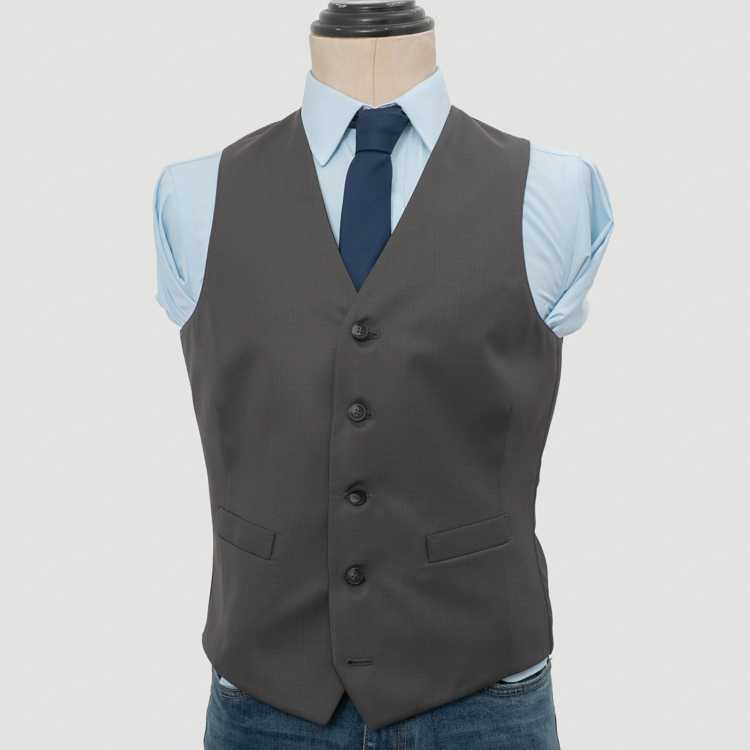 chaleco negro estructura plana marca emporium slim 159607 NEGRO 2