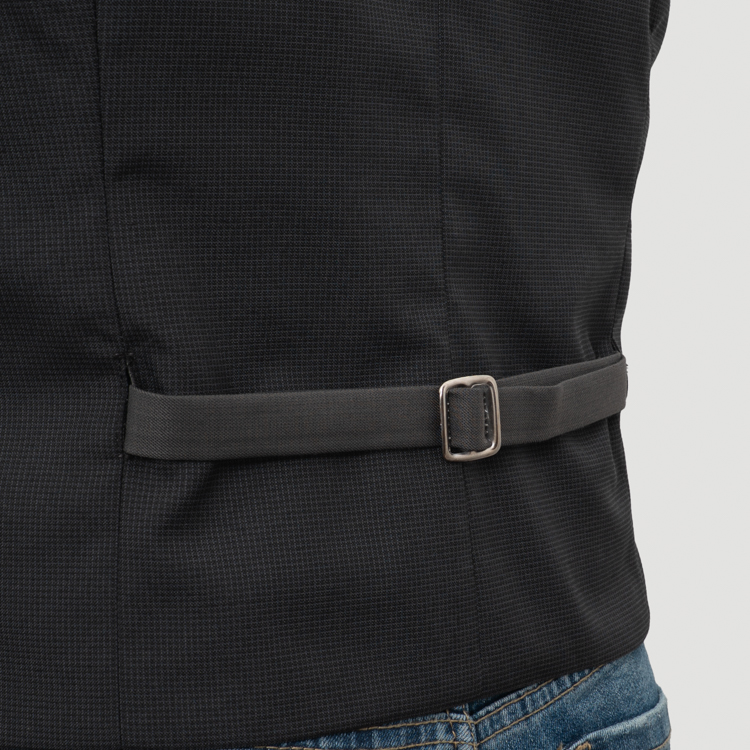 chaleco negro estructura plana marca emporium slim 159607 NEGRO 3
