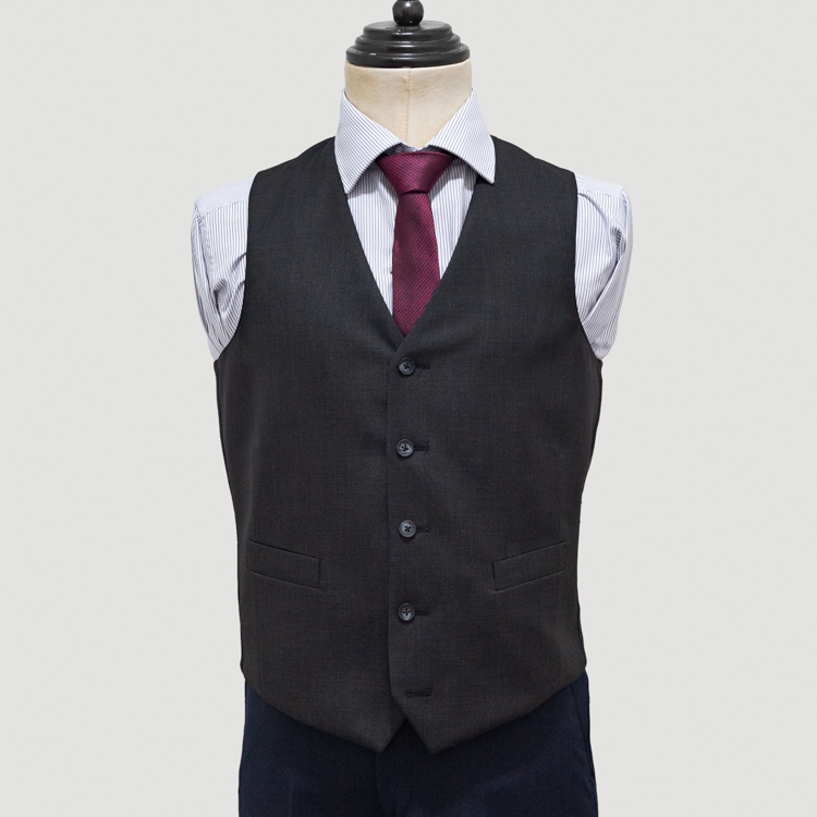 chaleco negro y azul estructura labrada reversible marca emporium slim 144179 NEGAZU 1