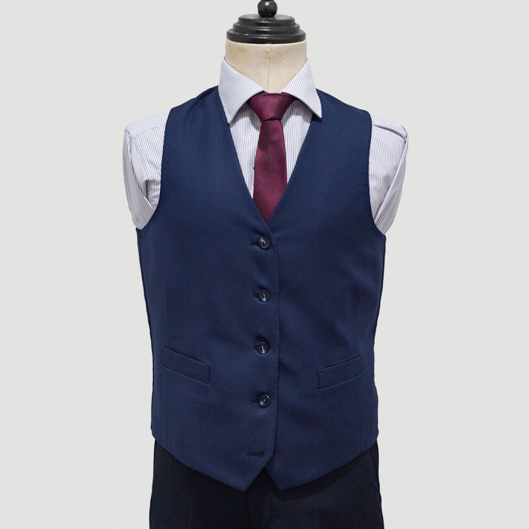 chaleco negro y azul estructura labrada reversible marca emporium slim 144179 NEGAZU 3
