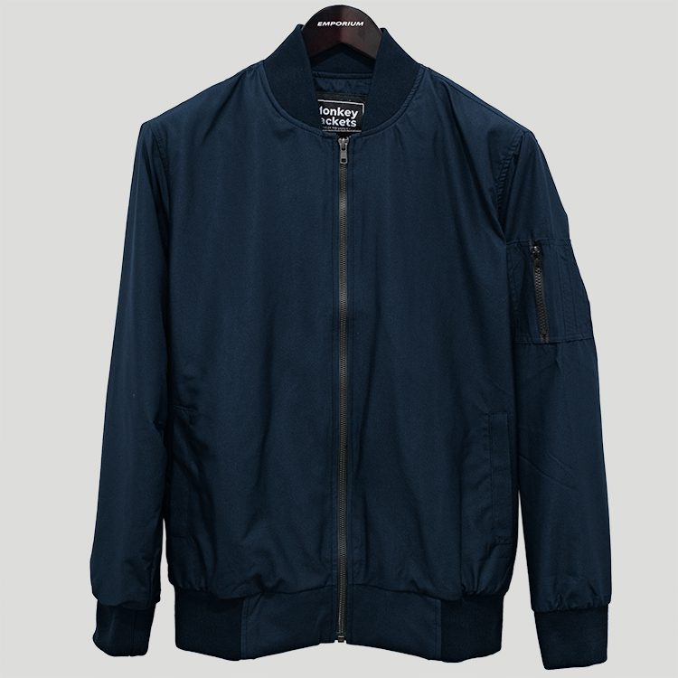 Chumpa azul estilo básico marca Monkey Jackets clásico | 130117