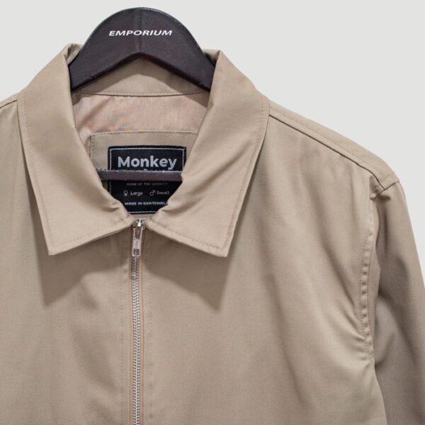 chumpa khaki estructura plana marca monkey jackets slim 145193 224716 3