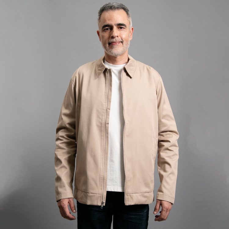 chumpa khaki estructura plana marca monkey jackets slim 145193 KHAKI 1