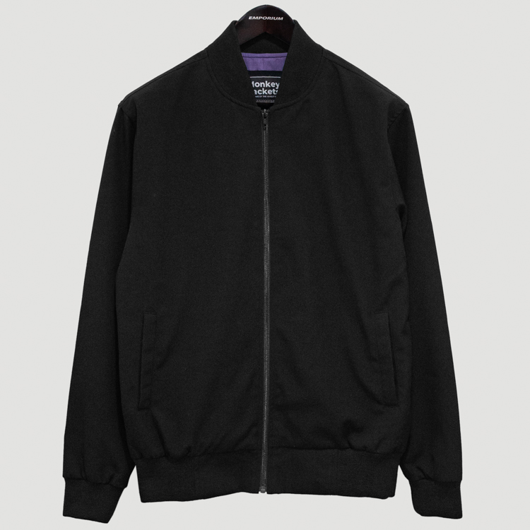 Chumpa negro estilo jacket marca Monkey Jackets slim | 139731