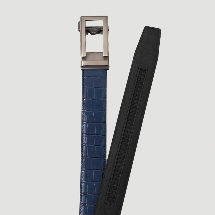 cincho azul estructura plana marca buckle cl sico 162447 AZUL 2