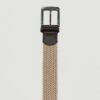 cincho beige diseno trenzado con hebilla metalica marca buckle cl sico 144792 BEIGE 2