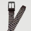 cincho beige y azul diseno trenzado marca buckle cl sico 149691 BEIAZU 1