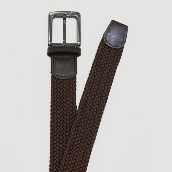 cincho caf diseno trenzado con hebilla metalica marca buckle cl sico 144782 CAFE 1