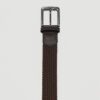 cincho caf diseno trenzado con hebilla metalica marca buckle cl sico 144782 CAFE 2