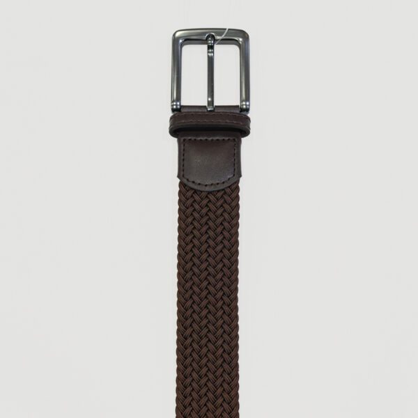 cincho caf diseno trenzado con hebilla metalica marca buckle cl sico 144782 CAFE 2