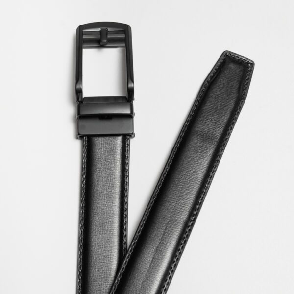 cincho negro estructura corrugada marca buckle cl sico 149235 NEGRO 2