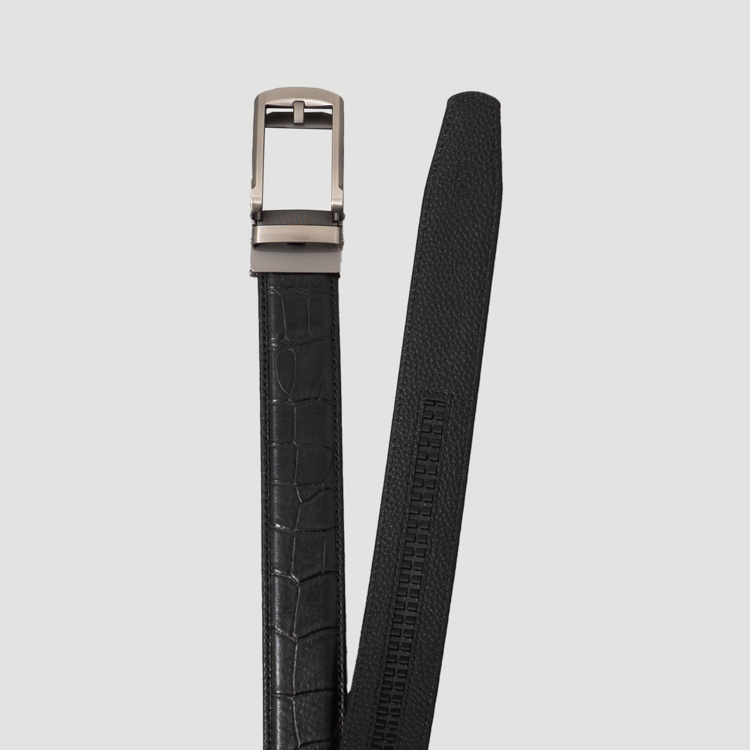 cincho negro estructura plana marca buckle cl sico 162445 NEGRO 2