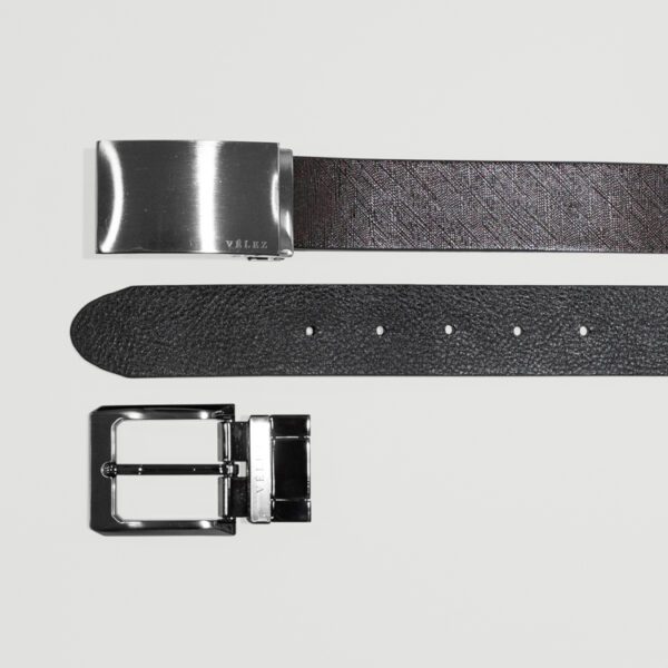 cincho negro y caf reversible con doble hebilla marca v lez cl sico 143876 NEGCAFÉ 2