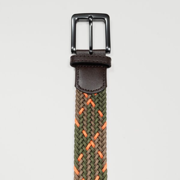 cincho verde y naranja diseno trenzado marca buckle cl sico 154164 VERNARA 2
