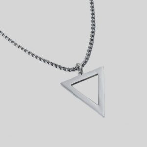collar gris estilo triangulo de acero marca calak cl sico 142244 202097 1