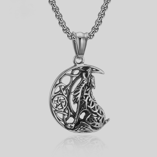 collar gris estilo wolf moon silver marca calak cl sico 142217 GRIS 1
