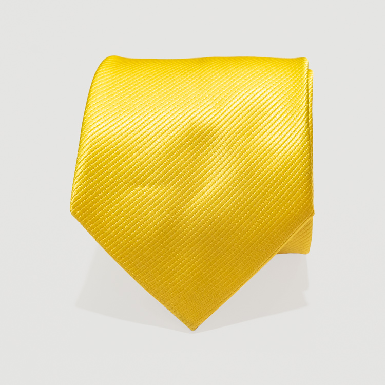 Corbata amarillo diseño liso marca Emporium clásico | 135434
