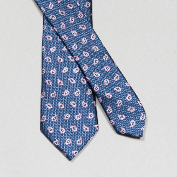 corbata azul diseno de amebas marca colletti slim 148925 AZUL 1