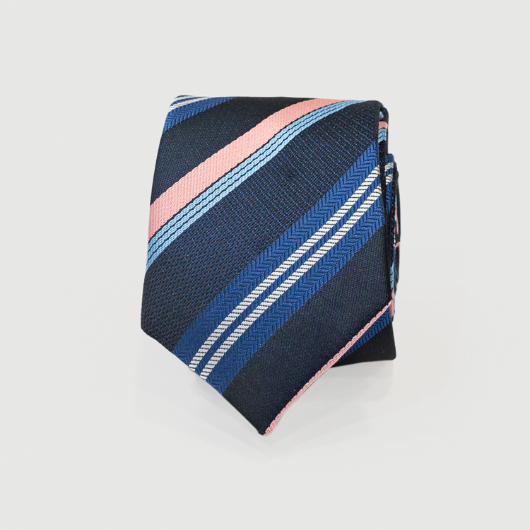 Corbata azul diseño franjas diagonales marca Emporium Clásico | 132349