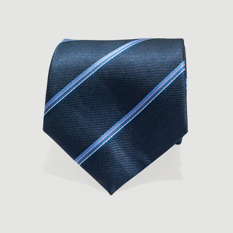 Corbata azul diseño líneas marca Emporium clásico | 135432