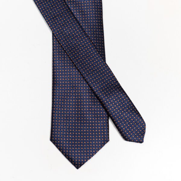 corbata azul estructura microcuadros marca colletti cl sico 155301 AZUL 2