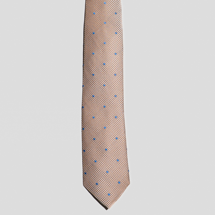 corbata beige estructura plana marca colletti slim 167301 379425