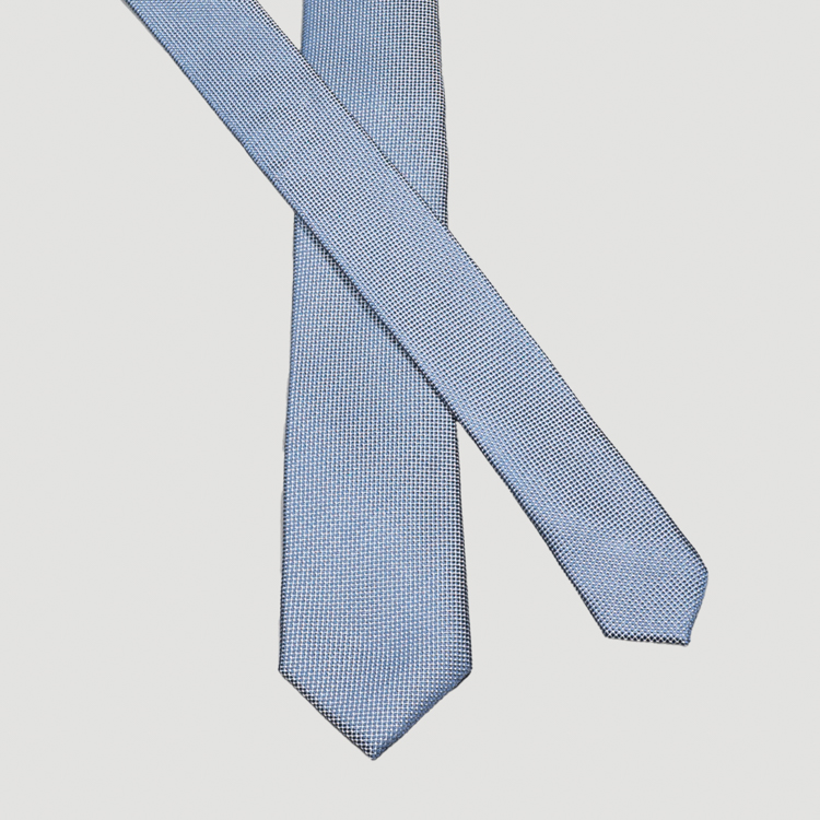corbata celeste estructura labrada marca colletti slim 157678 CELESTE 2