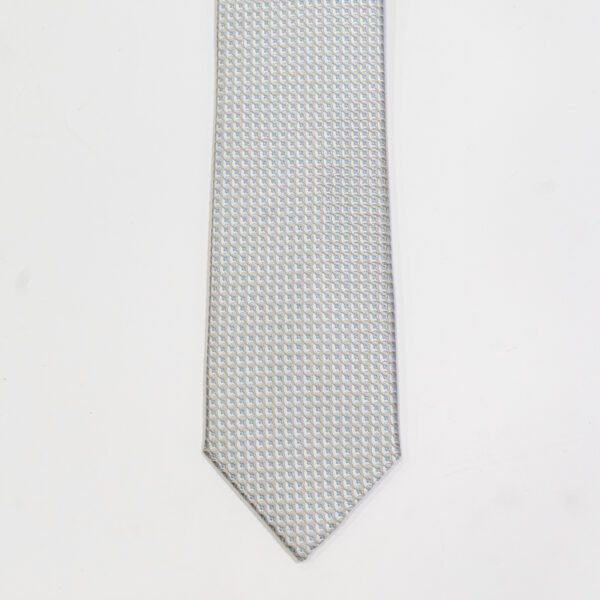 corbata gris diseno de mini cuadros marca colletti cl sico 143063 GRIS 1