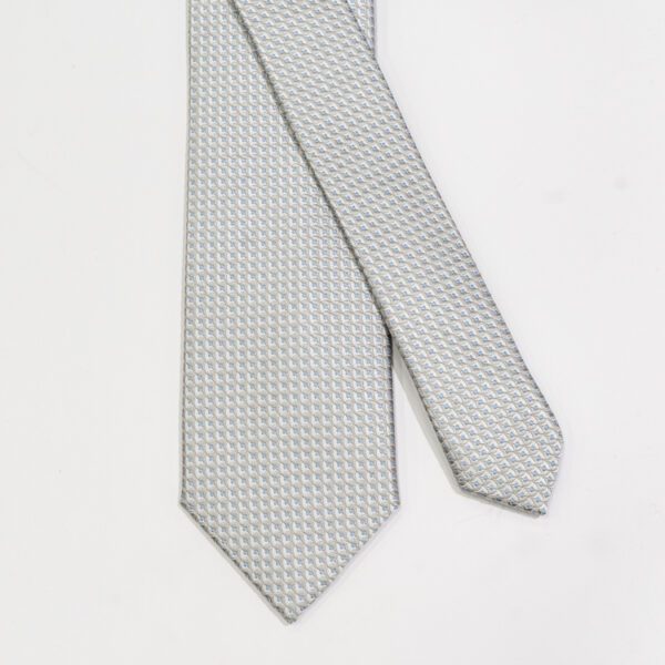 corbata gris diseno de mini cuadros marca colletti cl sico 143063 GRIS 2
