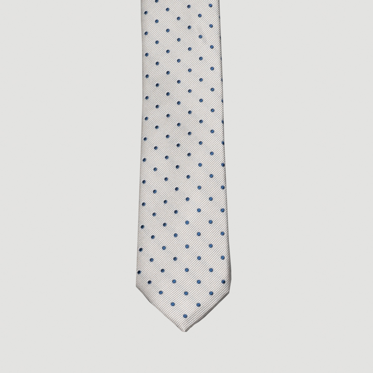 corbata gris diseno de puntos marca colletti slim 157683 313992 1