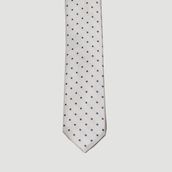 corbata gris diseno de puntos marca colletti slim 157683 GRIS 1