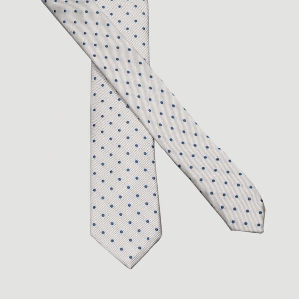 corbata gris diseno de puntos marca colletti slim 157683 GRIS 2