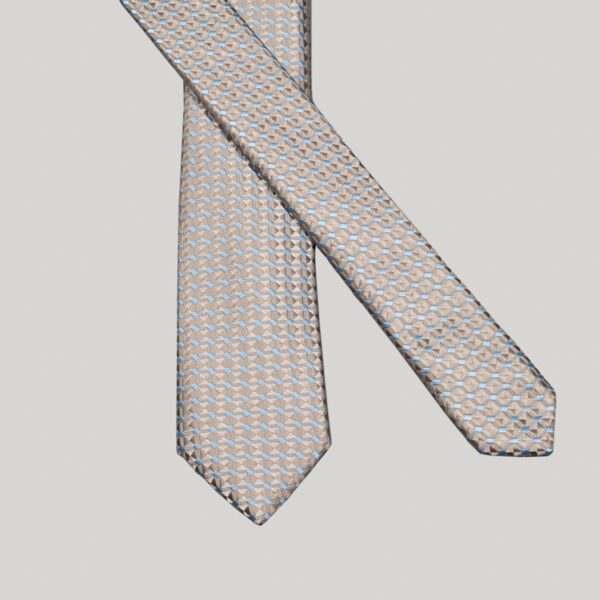 corbata gris diseno de puntos marca emporium slim 157714 GRIS 2
