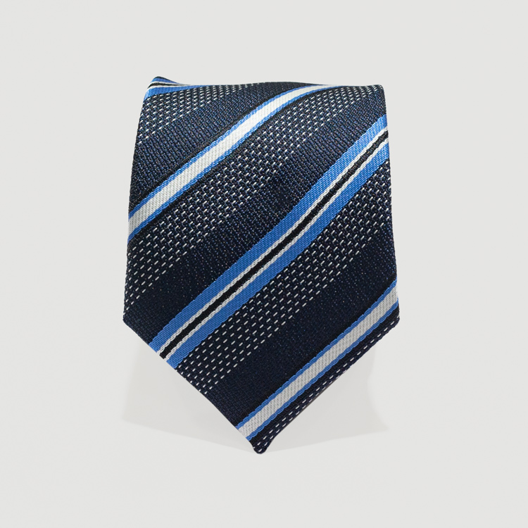 Corbata gris diseño franjas marca Emporium slim | 135426