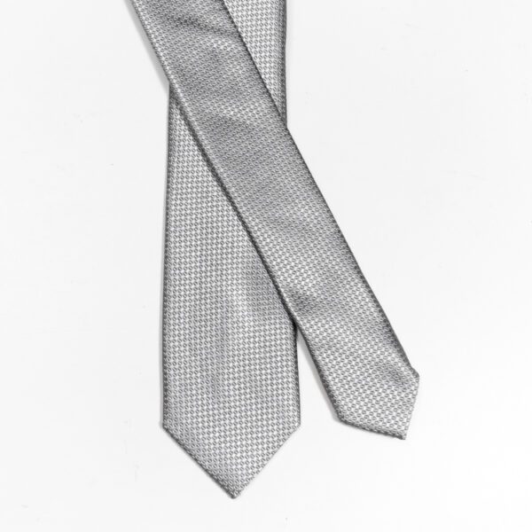 corbata gris estructura labrada marca colletti slim 155352 GRIS 2