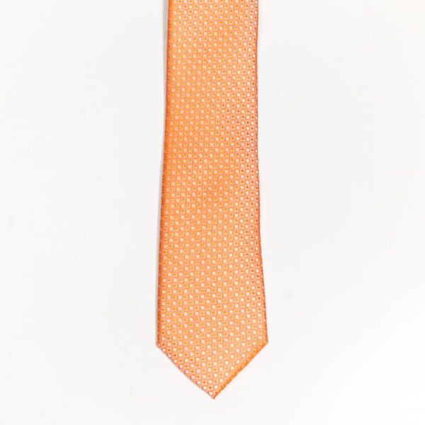 corbata naranja estructura microrombos marca colletti slim 155359 298859 1