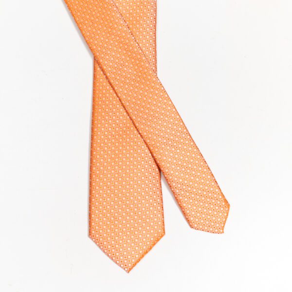 corbata naranja estructura microrombos marca colletti slim 155359 298859 2