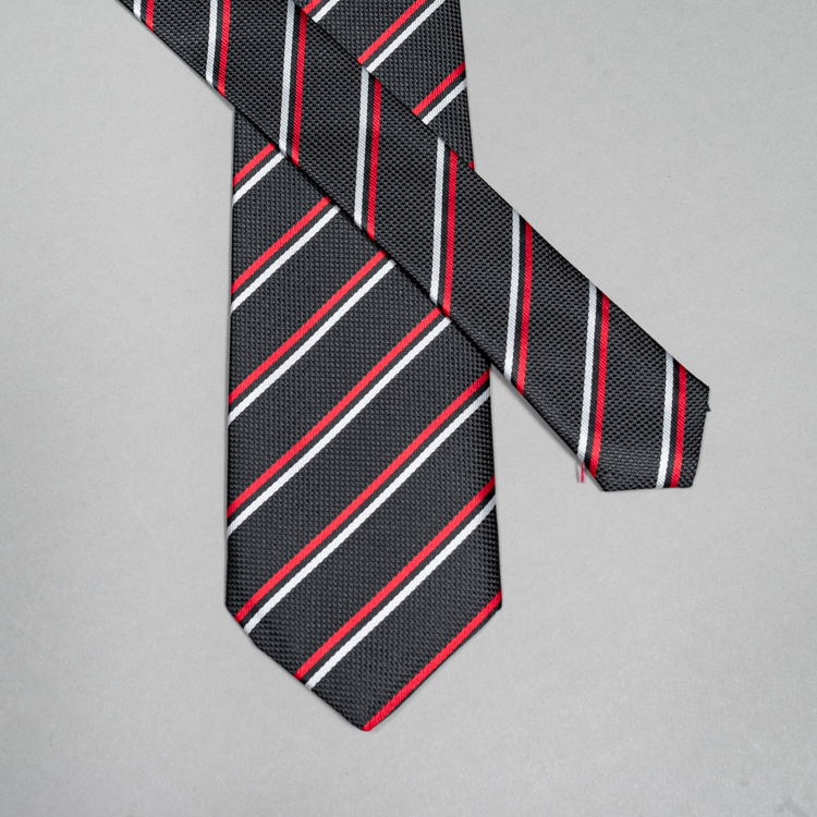 Corbata negra diseño de franjas marca Emporium clásico | 134613