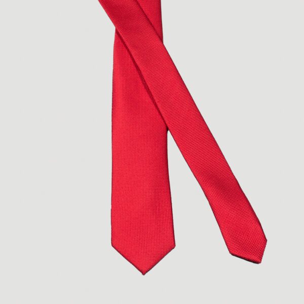 corbata roja estructura labrada marca colletti slim 157675 ROJO 2