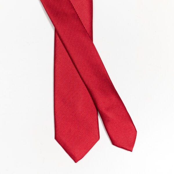 corbata rojo estructura labrada marca colletti slim 155357 ROJO 2