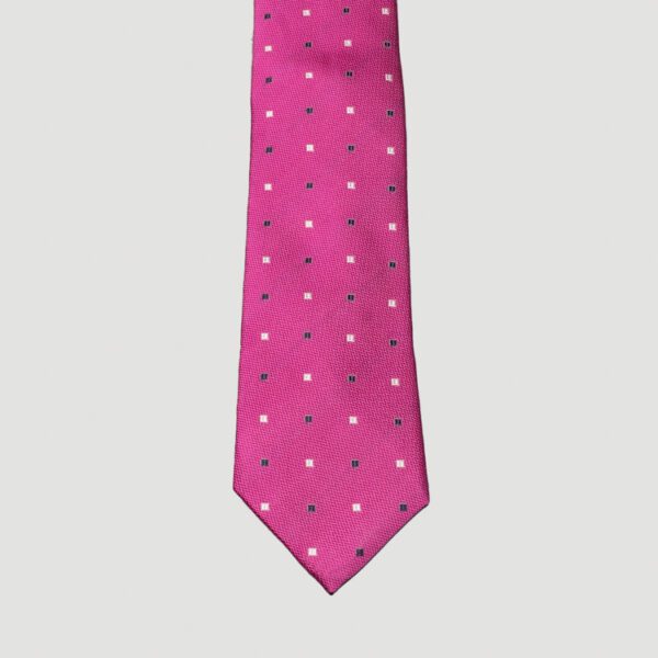 corbata rosada diseno de mini cuadros marca colletti cl sico 157693 ROSADO 1