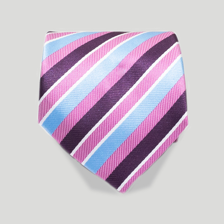Corbata rosado estructura franjas marca Emporium clásico | 136994