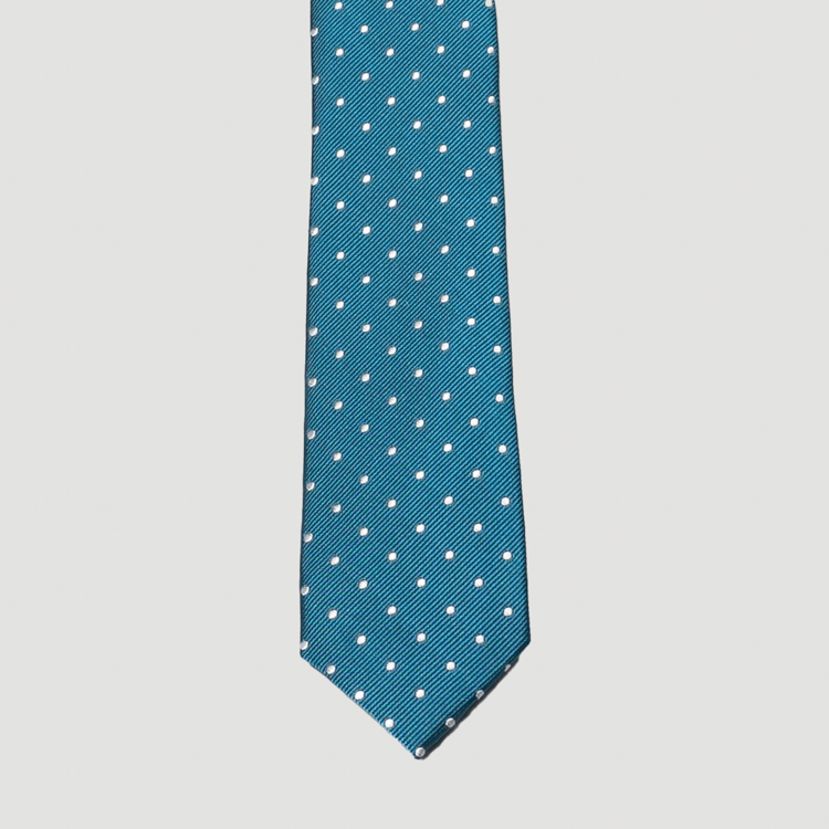 corbata turquesa diseno de puntos marca colletti slim 157731 380301