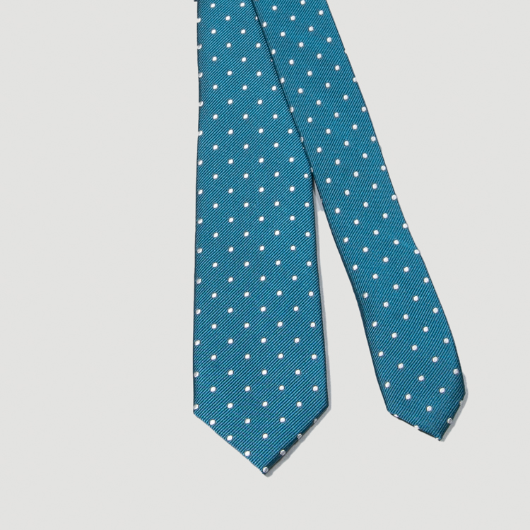 corbata turquesa diseno de puntos marca colletti slim 157731 TURQUESA