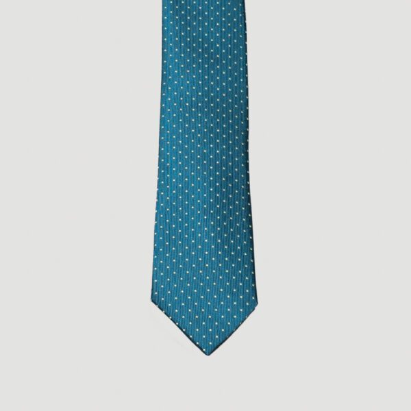 corbata turquesa diseno de puntos marca colletti slim 157733 TURQUESA 1