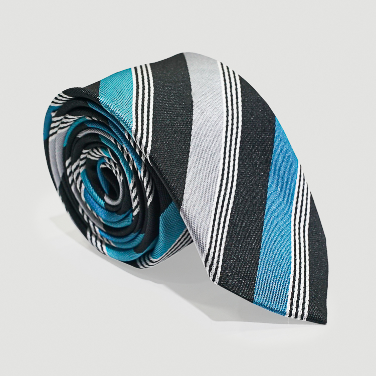 Corbata turquesa diseño franjas colores marca Emporium slim | 127187