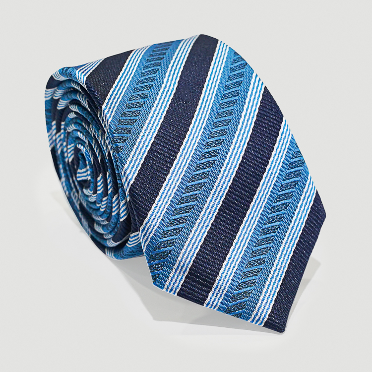 Corbata turquesa diseño franjas marca Emporium slim | 127184