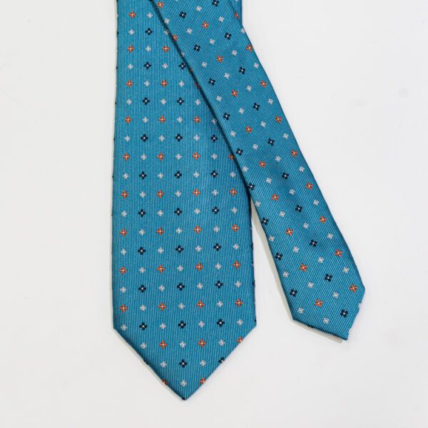 corbata turquesa diseno mini rombos marca colletti cl sico 143056 210288 2