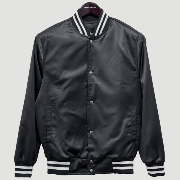 jacket negro diseno universitario marca monkey jackets slim 145577 225777 1